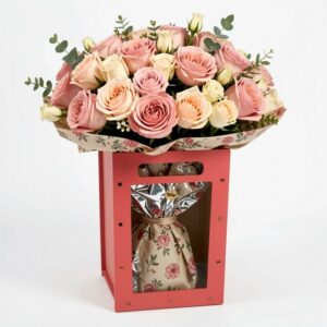 Torebka na kwiaty 17x12x10 cm „stożek 2” flowerbox premium