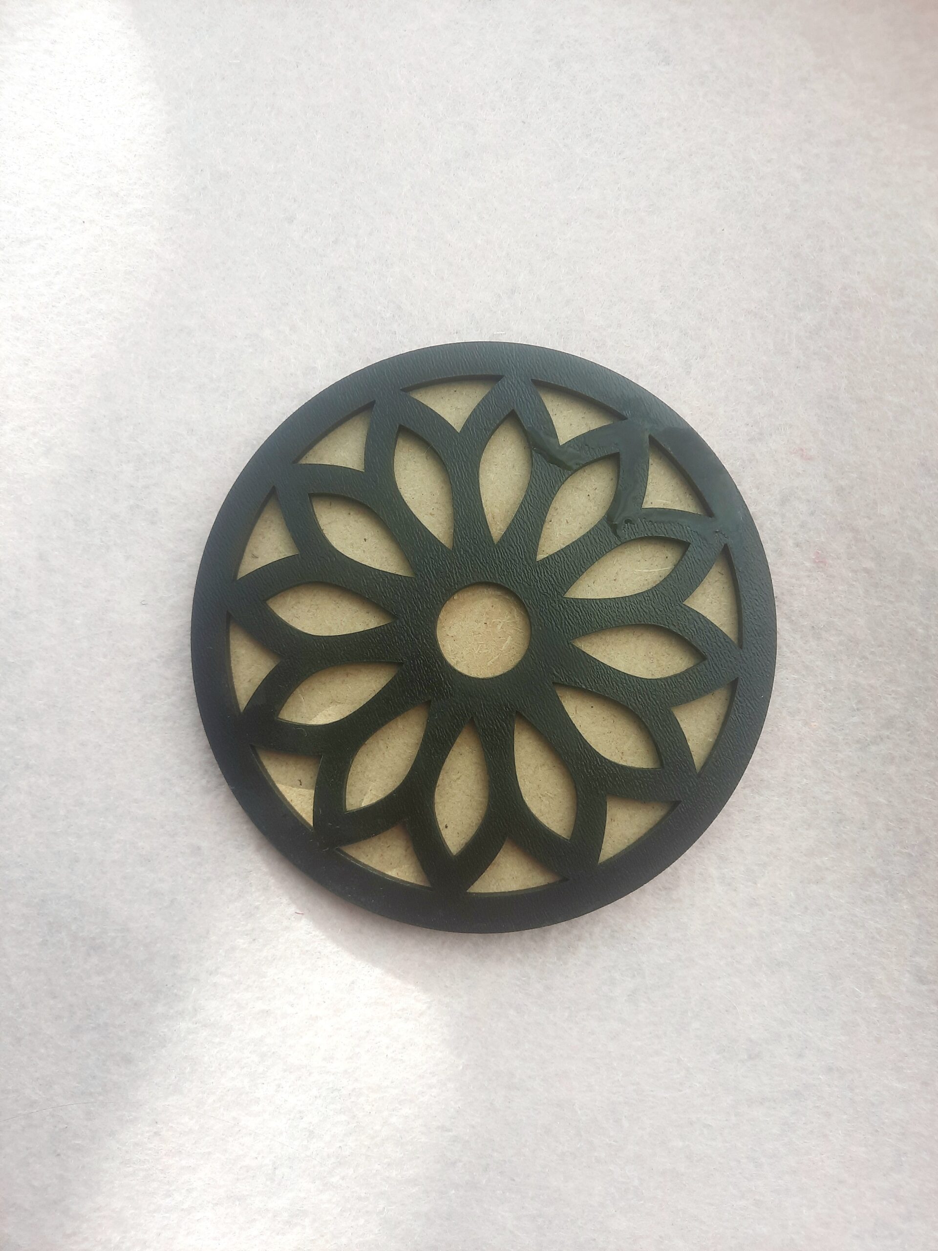 Podkładka pod kubek, filiżankę, szklankę, 9 cm czarna - 2 szt.